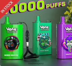 RandM Online Shop - RandM Vome Monster 10000 Airflow Control Vape Pod Device 1Pc Lush Ice 60664B277